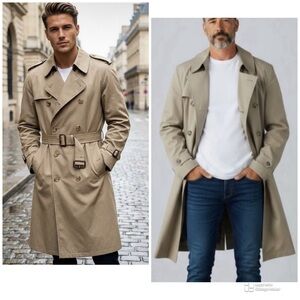 Vintage Botany 500 Classic Tan Trench Coat size 38